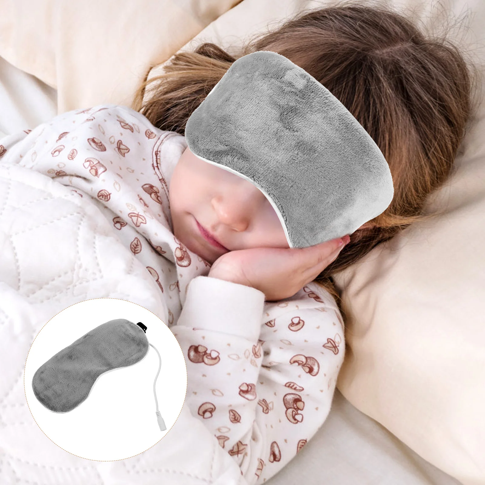 USB Eye Mask Heat Compress Blindfold Sleeping Steaming Heated Masks for Dry Eyes Nose Warming Streamer Rechargeable