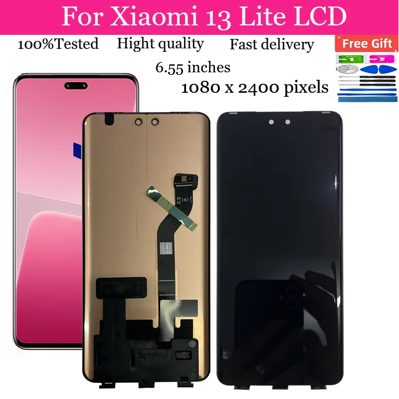 

6.55"Super AMOLED For Xiaomi 13 Lite 13Lite LCD Display Touch Screen Digitizer Assembly For Mi13 Lite LCD Replacement