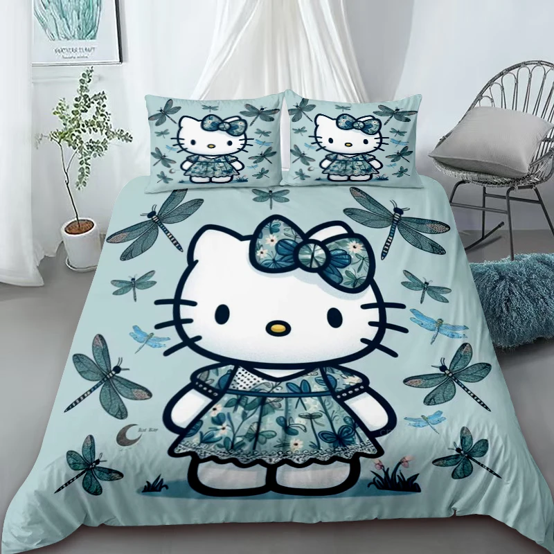 Duvet Cover Hello Kitty Animation  Bedding Sets Australia /Europe/USA Full Queen King Size Quilt for Children Gift Home Decor