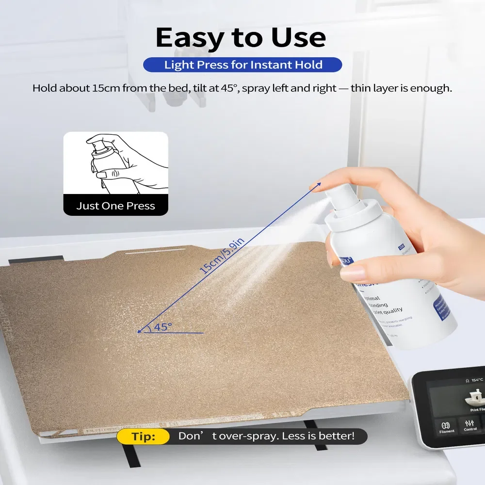 LANDU 3D Printer Adhesive Glue, Strong Grip Reduce Warping for PLA/ABS/PETG/ASA Filament 120ML/bottle 3D Printing Adhesive Glue 2