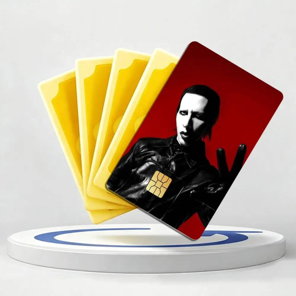 Shock Rock M-Marilyn MansonS Card Stickers for Bank Access Protective Waterproof Film Cover Sticker Gift