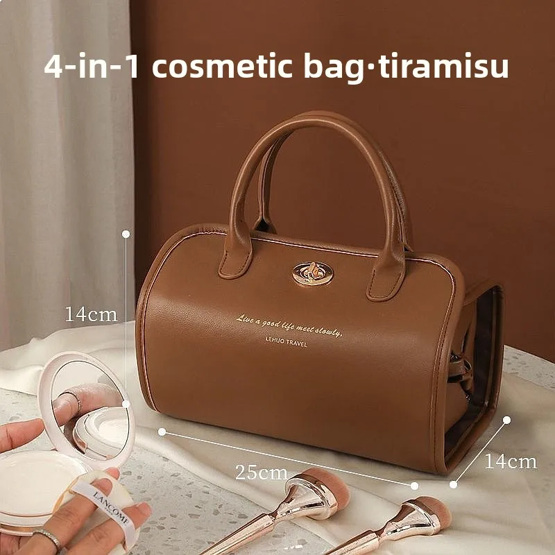 4 In 1 Cosmetic Storage Bag Travel Wash Bag Makeup Organizer Bag High Appearance Level Cosmetic Carry Pouch For Trip Use