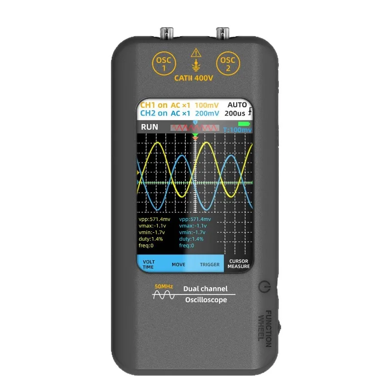 Suitable for BSIDE full touch screen dual channel oscilloscope 50M bandwidth handheld signal generator