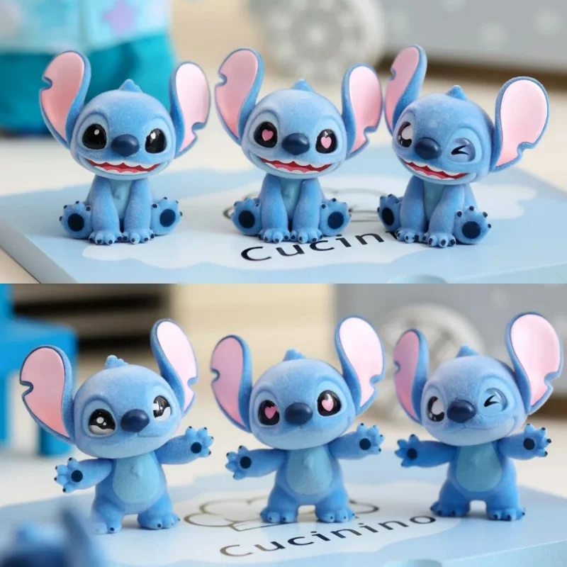 

Genuine Toptoy Disney Stitch Mini Velvet Series Stitch Flocking Blind Bag Kawaii Stitch Emotions Action Figure Surprise Bag Gift