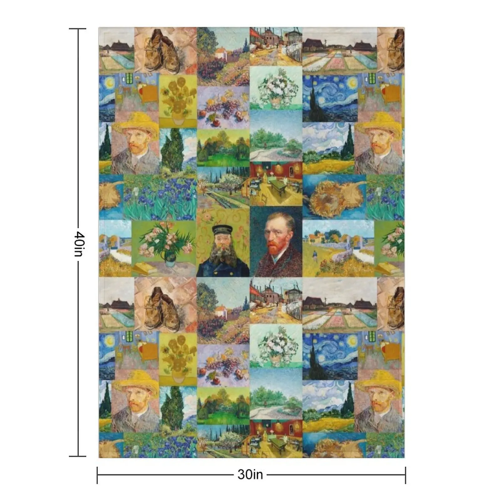 Van Gogh Collage Throw Blanket manga Furry for winter Tourist Blankets