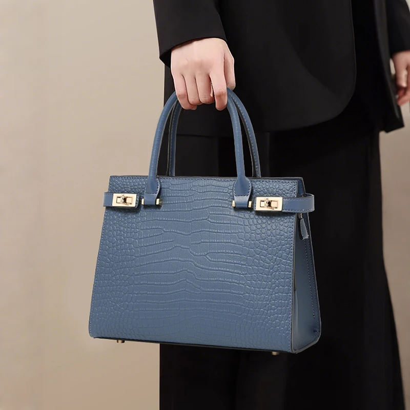 

AIDRANI Genuine leather women's bag, elegant bag, women's 2025 new handbag, large capacity, middle-aged mother's bag, grand