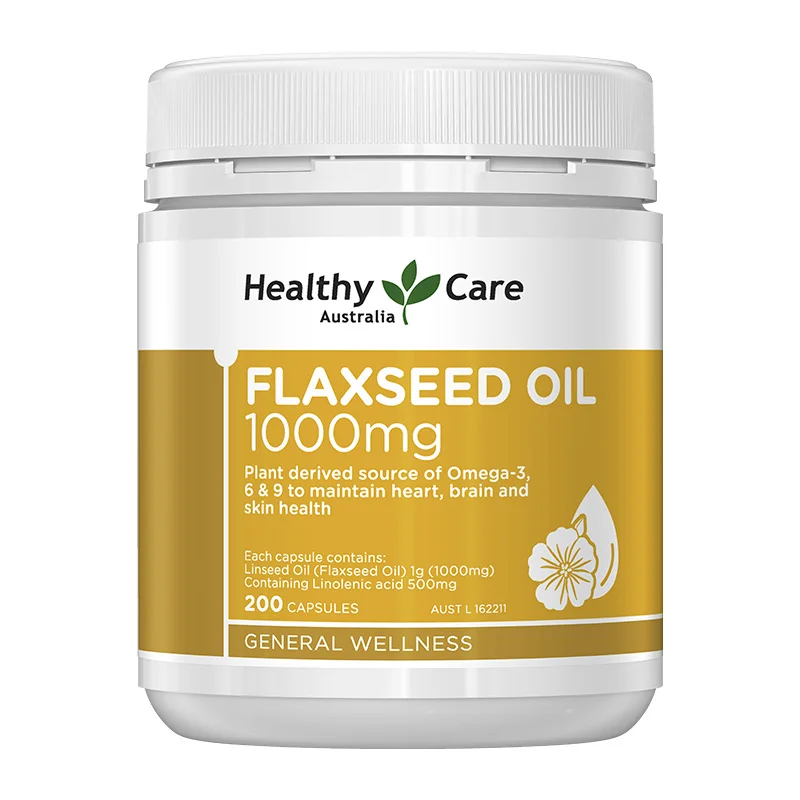 

Healthy Care Super Flaxseed Oil Capsules 200 Capsules/Bottle Free Shipping