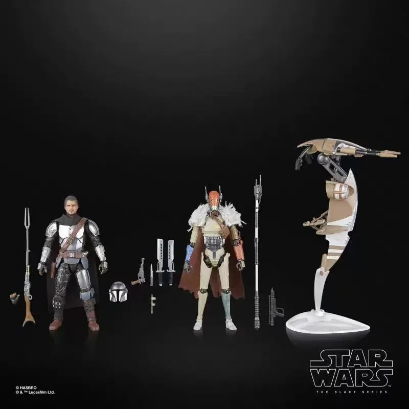 Original Hasbro Star Wars The Black Series The Mandalorian & Mercenary Guard Droid Mercenary Stap Action Toys Figure