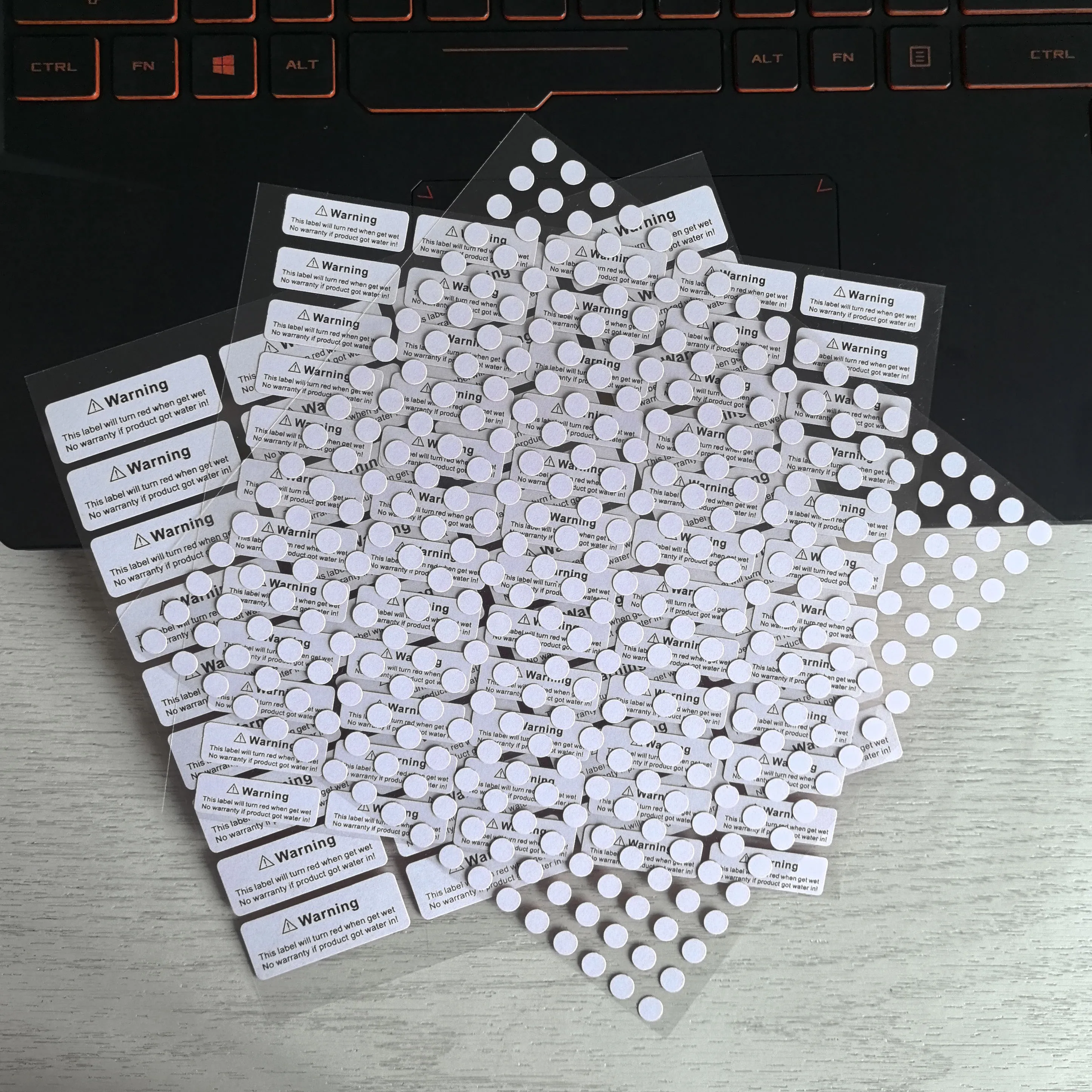 Liquid Sensor Label Water Sensitive Sticker Turn Red When Got Wet Device Potential Damage Indicator Warranty Void Instruction