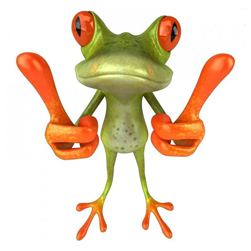 

A0121# Self-adhesive Decal Cartoon Frog Car Sticker Waterproof Auto Decors on Bumper Rear Window Laptop