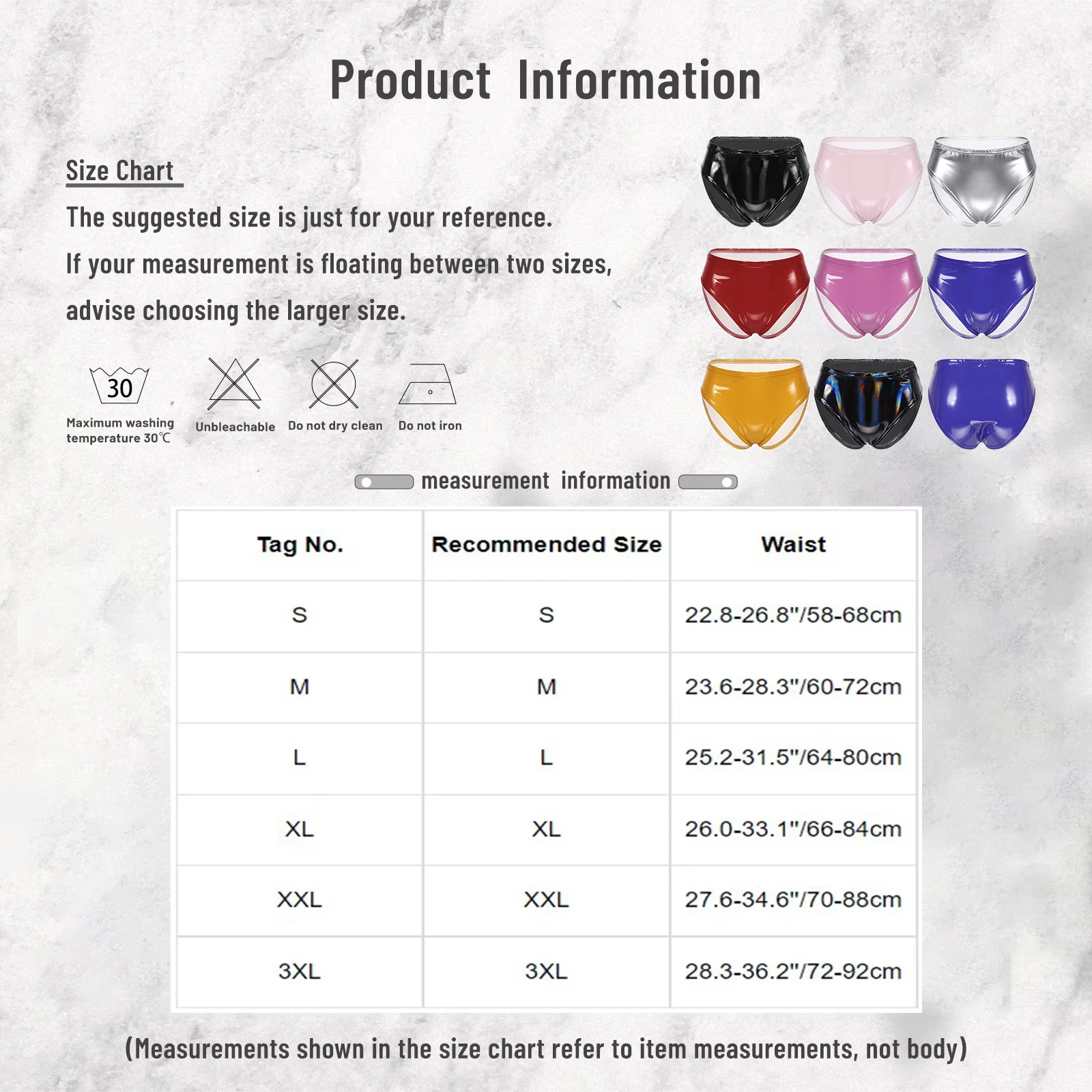Womens Hot Pants Wet Look Patent Leather Briefs Underwear Sexy Lingeries Low Waist Mini Shorts Panties Club Pole Dance Costume - Image 6