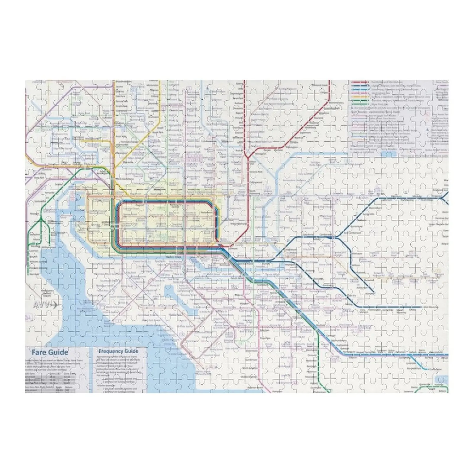 

Melbourne train and tram map Jigsaw Puzzle For Children Iq Woods For Adults Personalised Puzzle
