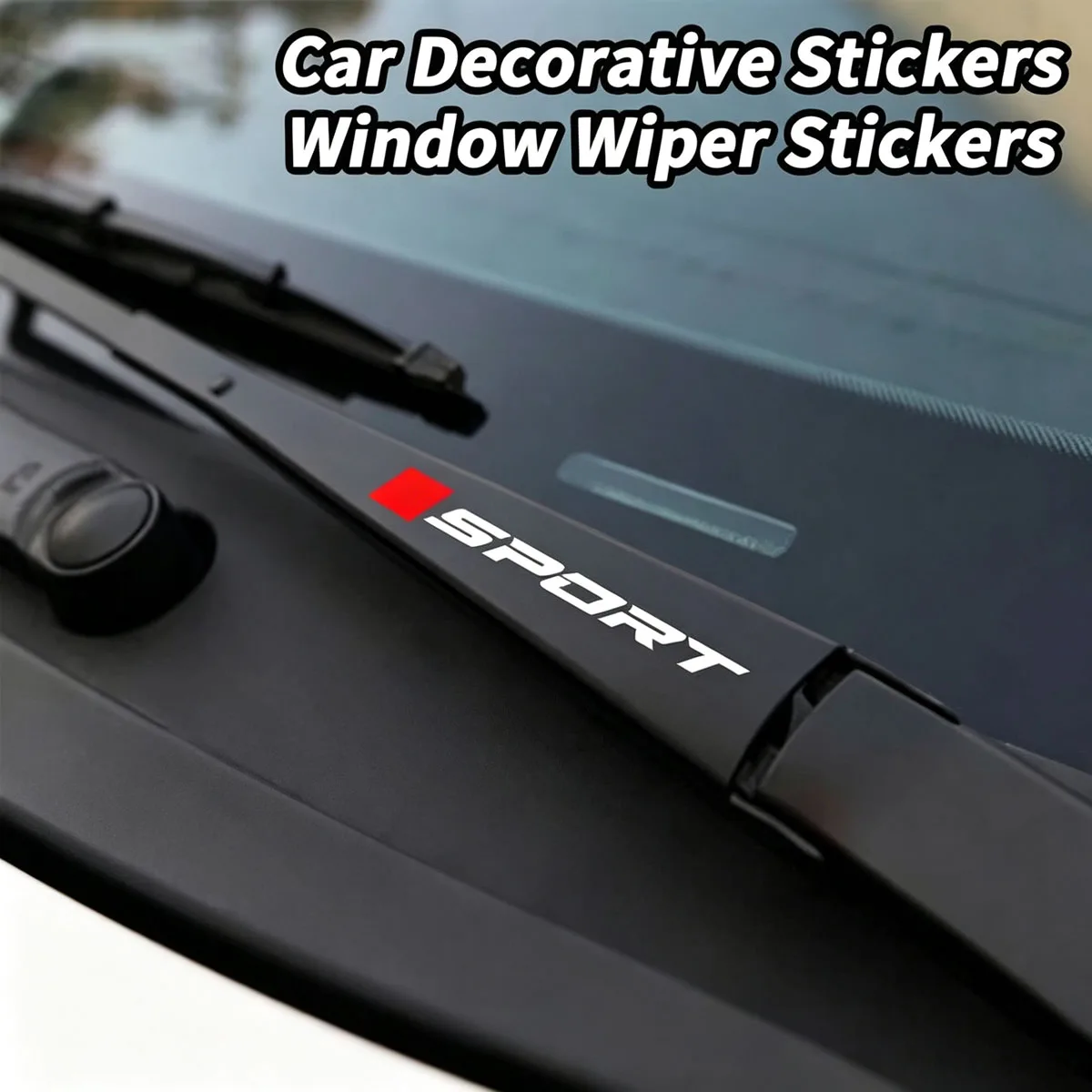 2 Pcs Car Windshield Stickers Waving Rear Wiper Stickers Are Available for All Car Models