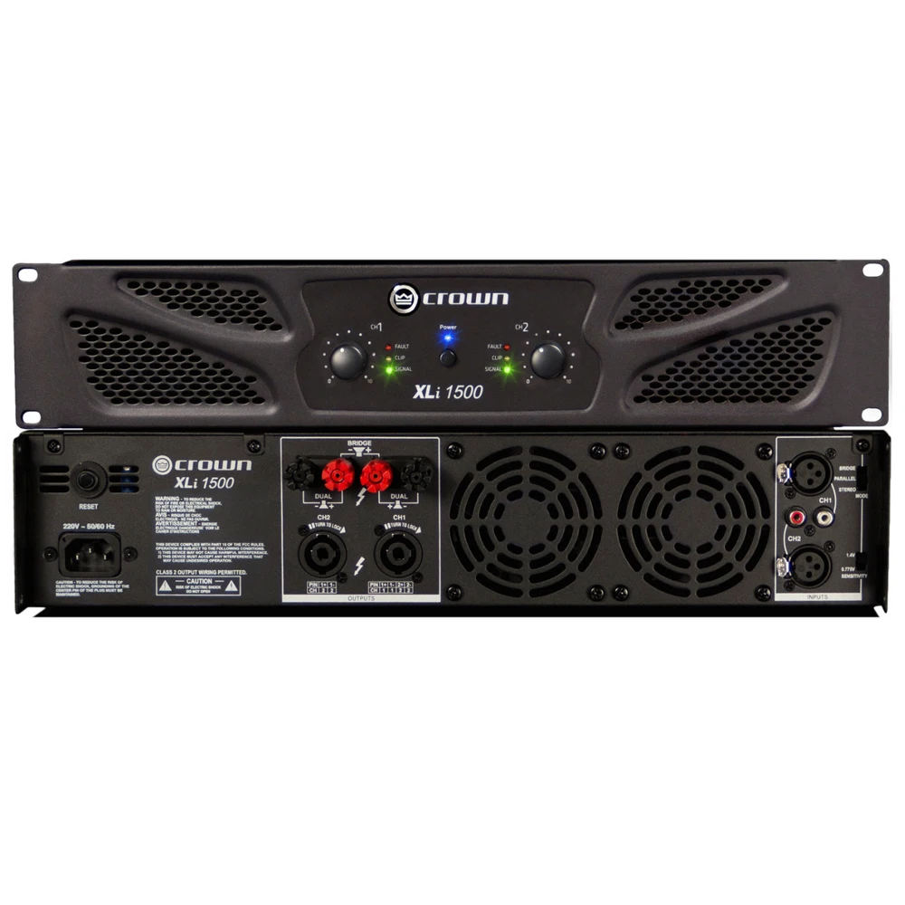 Crown XLi 1500 Power Amplifier Professional Audio DJ Equipment For Line Array Speakers Subwoofer Speakers