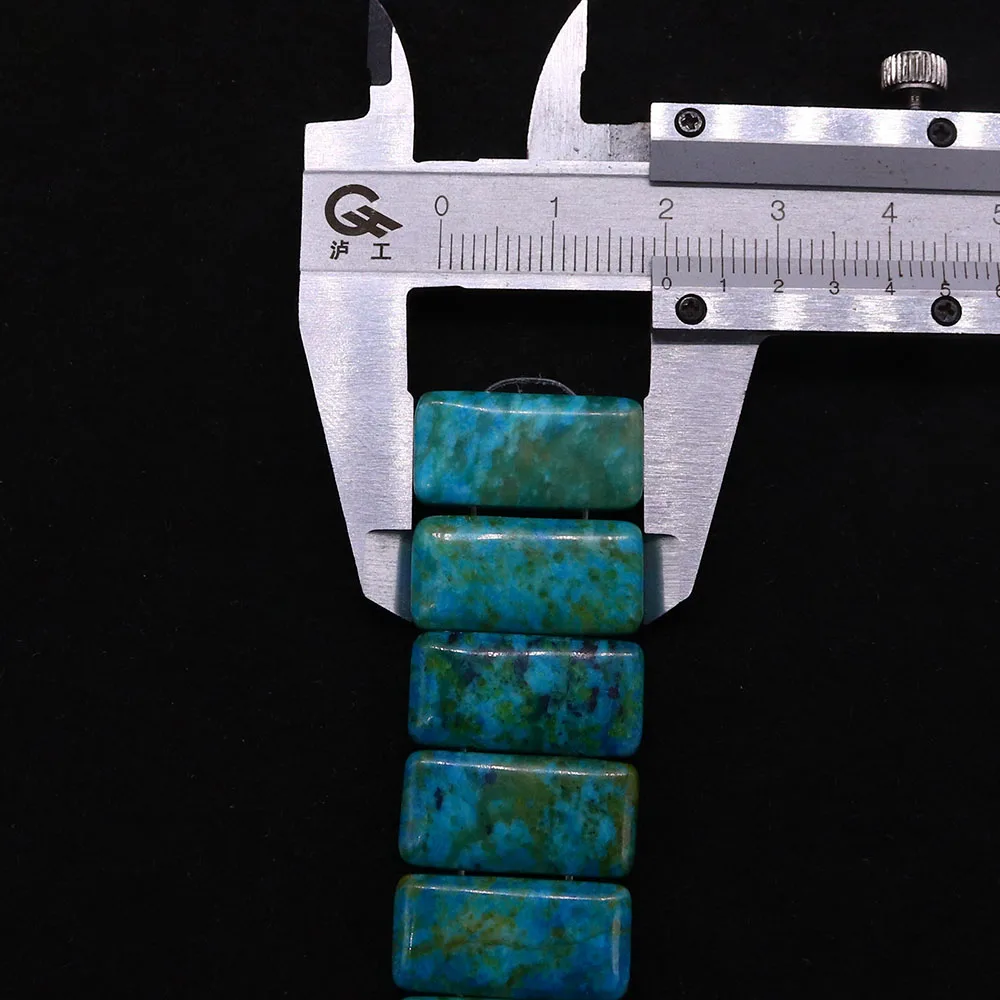 10x20mm Rectangle Imperial Stone Beads Colorful Semi-precious Stone Straight Hole Spacer Beads Vintage Necklace Bracelet Jewelry