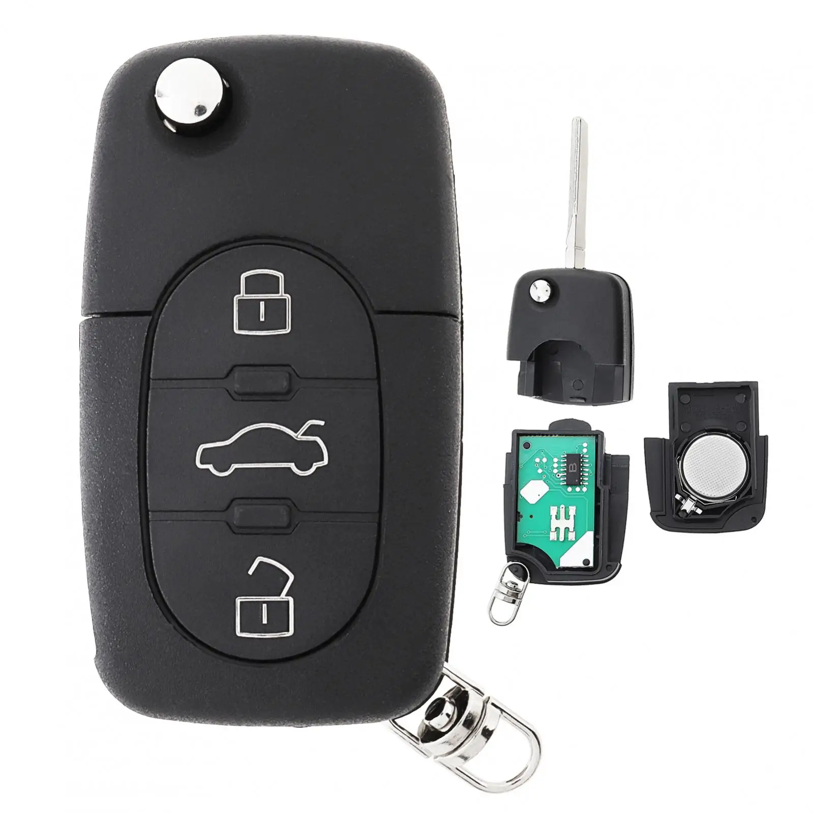 433MHh 3 Buttons Car Remote Key with ID48 Chip/4D0837231N Fit for Audi A2 / A3 / A4 / A6 / A8 / TT 2002-2004