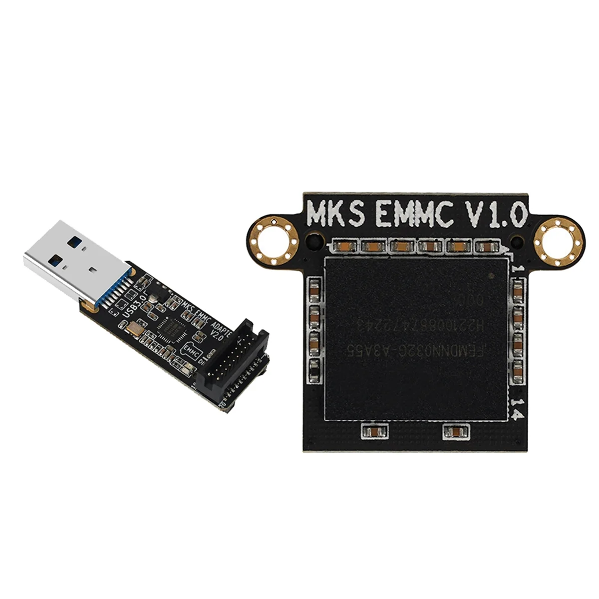 Tarjeta de expansión de memoria MKS EMMC 32G + lector de tarjetas MKS EMMC-ADAPTER V2 USB 3,0 para Neptune 4/4 Pro/4 Plus/4 MAX