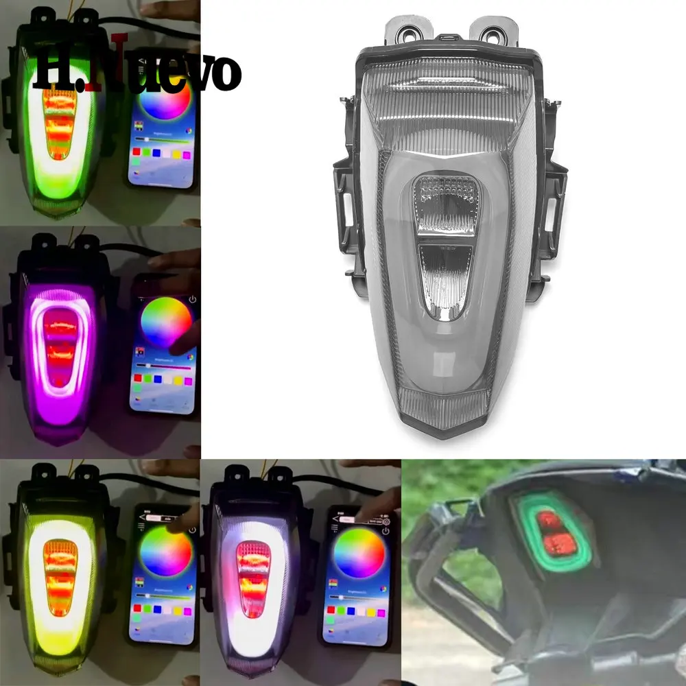 Compatible with Yamaha R15 V3 2017-2022 V4 R15M 2023-2025 Motorcycle LED Taillight Brake Rear Turn Signal Indicator Lamp