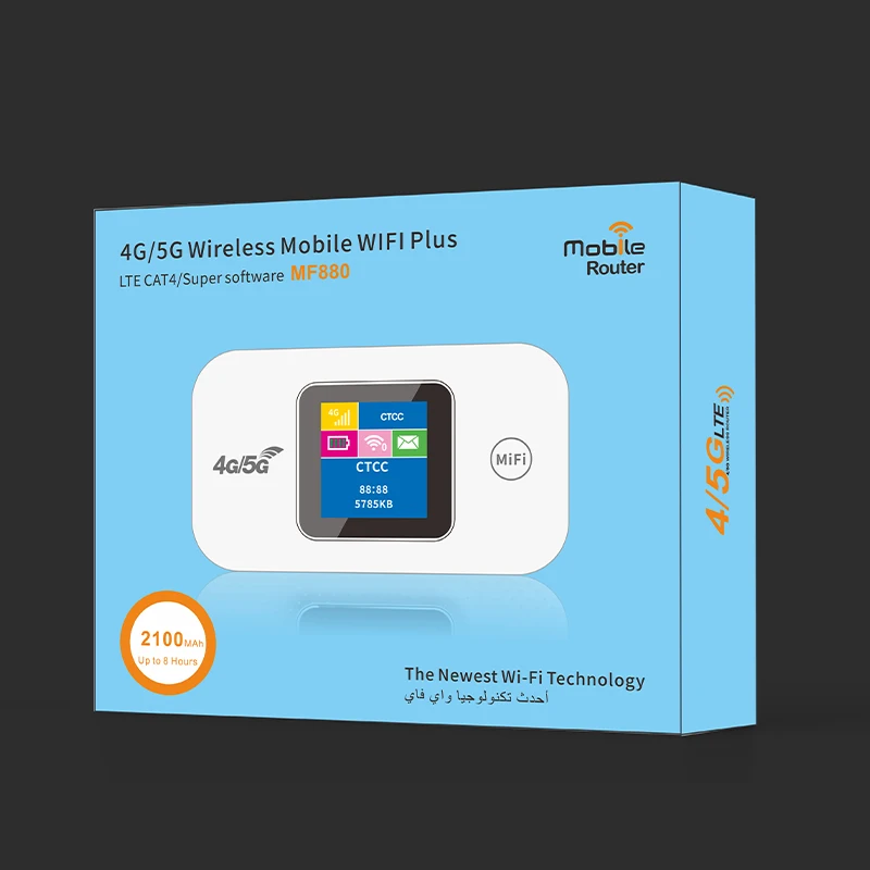 Portable 4G/5G Mobile WiFi Router 150Mbps 4G LTE Wireless Pocket MiFi Modem Mobile Wifi Hotspot with Sim Card Slot for EU