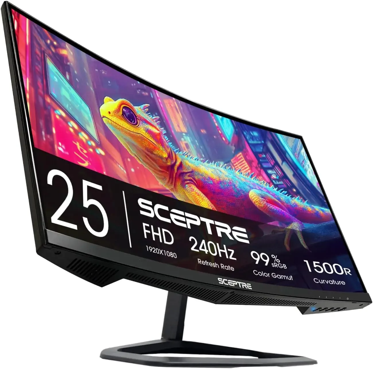 

Curved 24.5-inch Prime Gaming Monitor up to 240Hz 1080p R1500 1ms DisplayPort x2 HDMI x2 Blue Light Shift Build-in Speakers, Mac
