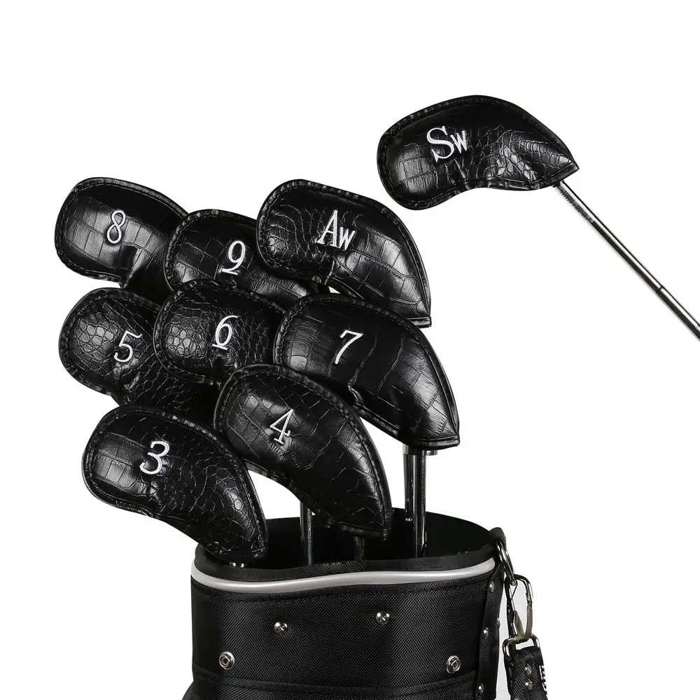 

Case With Number Design PU Leather Protective Cover Golf Iron Headcover Golf Head Cover Golf Club Cover Golf Headcovers