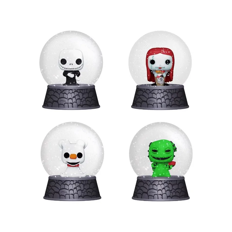 FUNKO POP – Mini boîte aveugle de Globe à neige Disney's The Nightmare Before Christmas, décoration de bureau, modèle d'ornement, jouets à collectionner