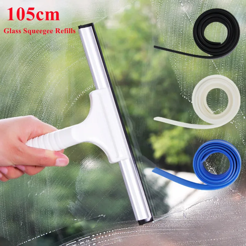 105Cm Rubber Strip Glas Zuigmond Vullingen Window Cleaner Schraper Strip Vervanging Venster Glas Schoonmaken Tool Woonaccessoires
