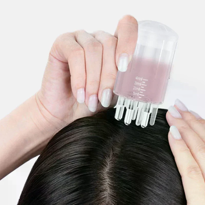 جديد فروة الرأس قضيب السائل مشط لعلاج فروة الرأس زيت طبيعي السائل توجيه مدلك مشط نمو الشعر مصل النفط تطبيق