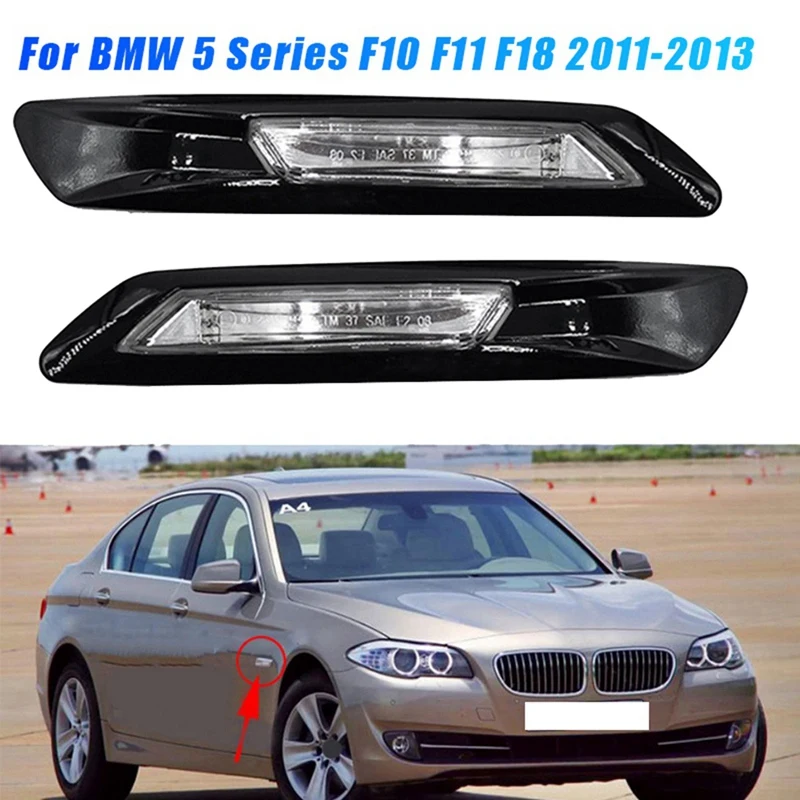 Fender Side Lamp 63137154169 63137154170 For BMW 5 Series F10 F11 F18 2011-2013 Auxiliary Turn Signal Lamps