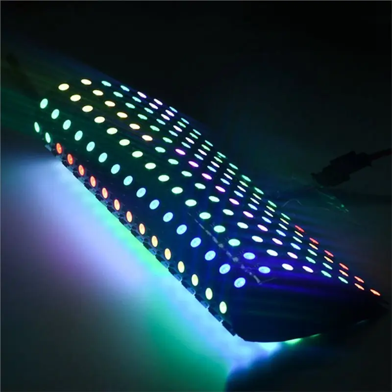 WS2812 Flexible LED Screen Digital Panel Light 8X32cm Individually Addressable DC 5V