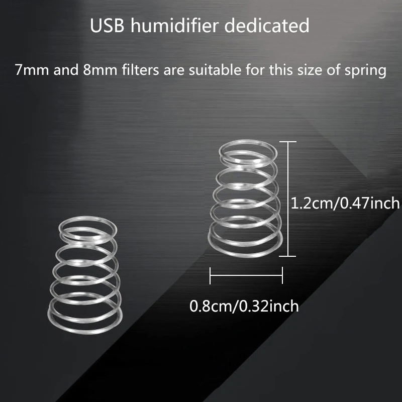 10pcs USB Humidifier Dedicated Spring, Atomizer Diffuser Replacement Universal Stainless Steel Small Spring