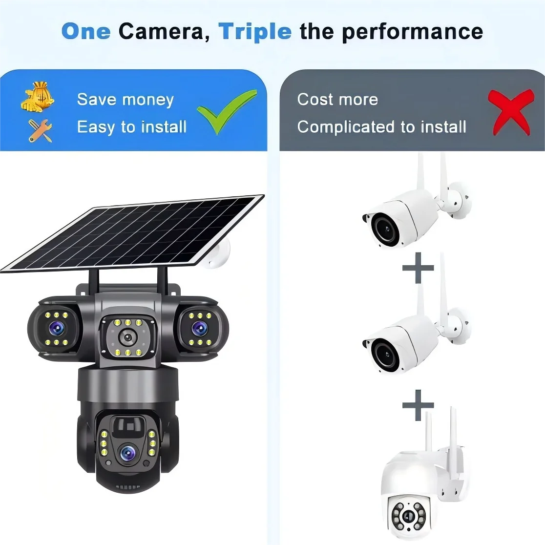 4G SIM card outdoor closed-circuit television waterproof wireless solar closed-circuit television camera two-way voice security