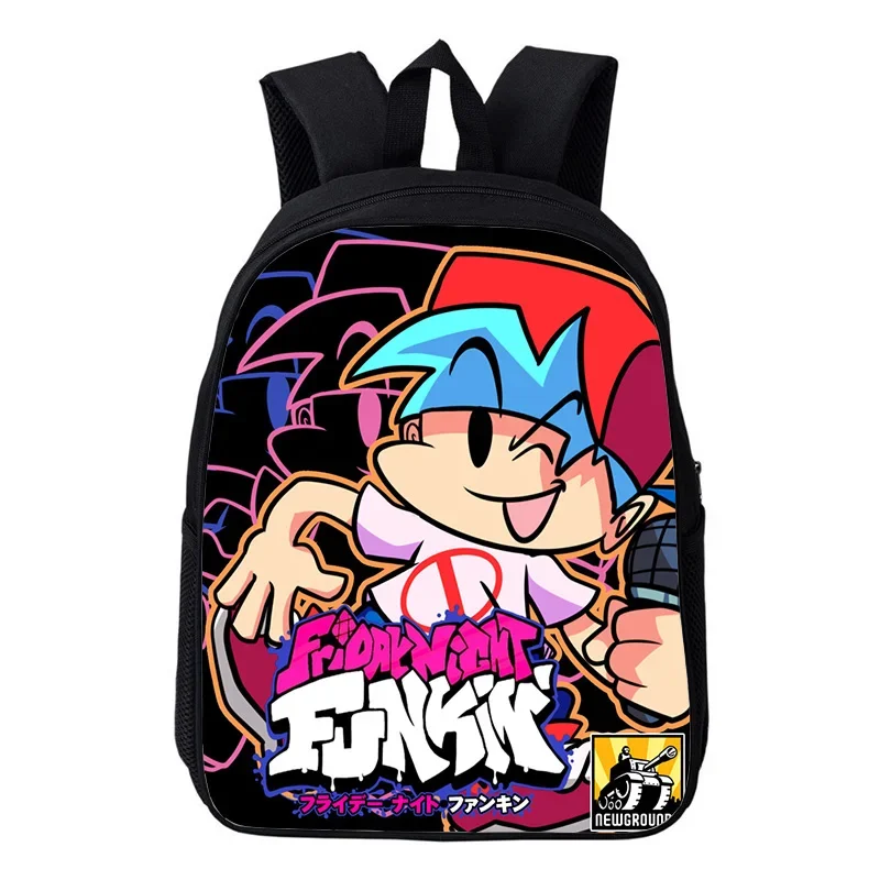 Friday Night Funkin Kids Backpacks School Bags Boys Girls Kindergarten Backpack 12 Inch Toddler Bookbag Waterproof Rucksack Gift