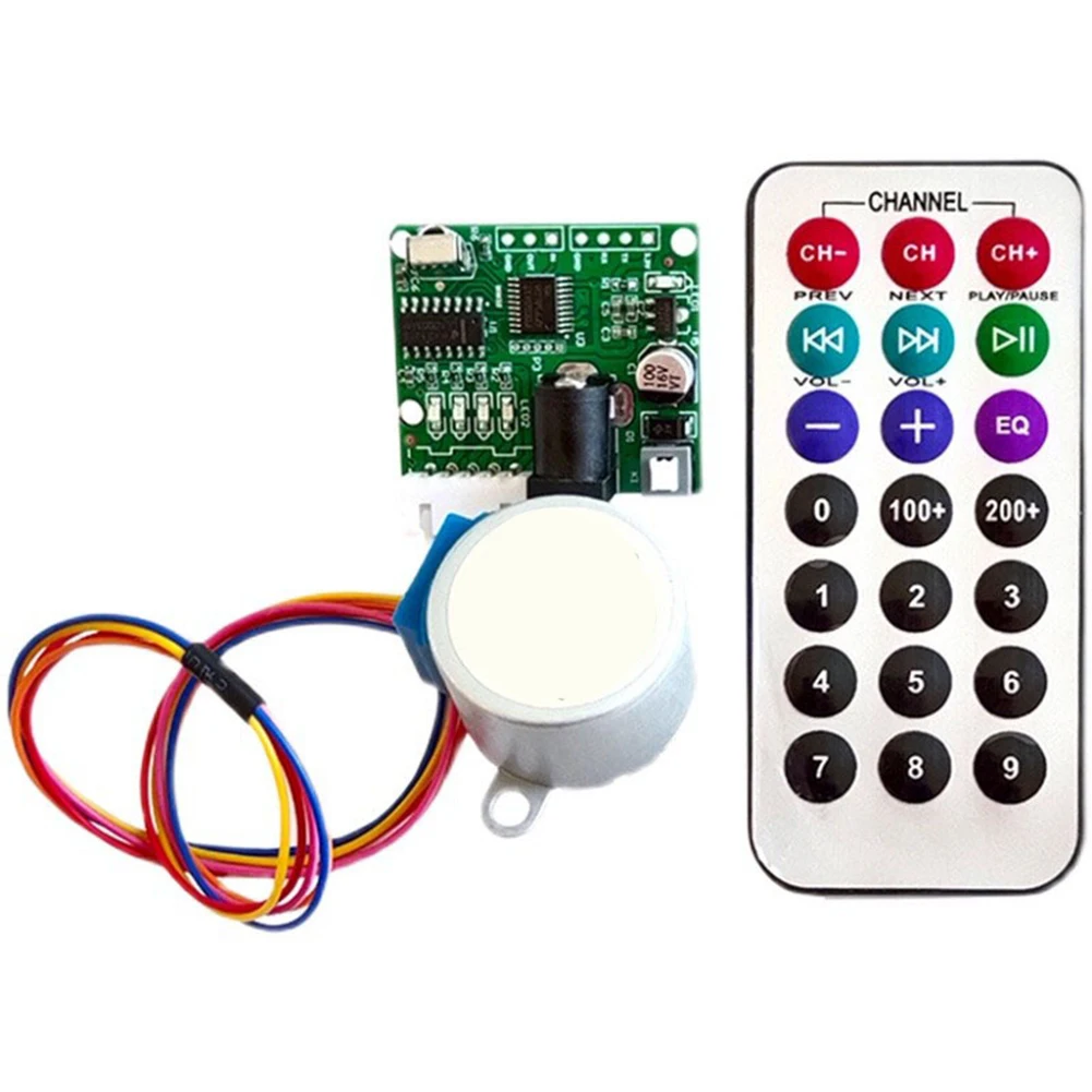 28BYJ48 Stepper Motor Driver Controller IR-s Remote 11 Modes Forward Reverse Timed Cycles 4 Phase 5 Wire 36x35 Mm DIY Kit Board
