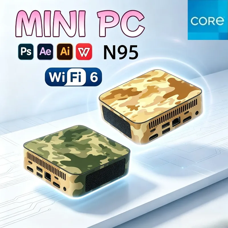 New Mini PC Intel Core N95 16GB RAM 1TB SSD WiFi 6 BT5.2 4K HD Factor Desktop for Home Office Business