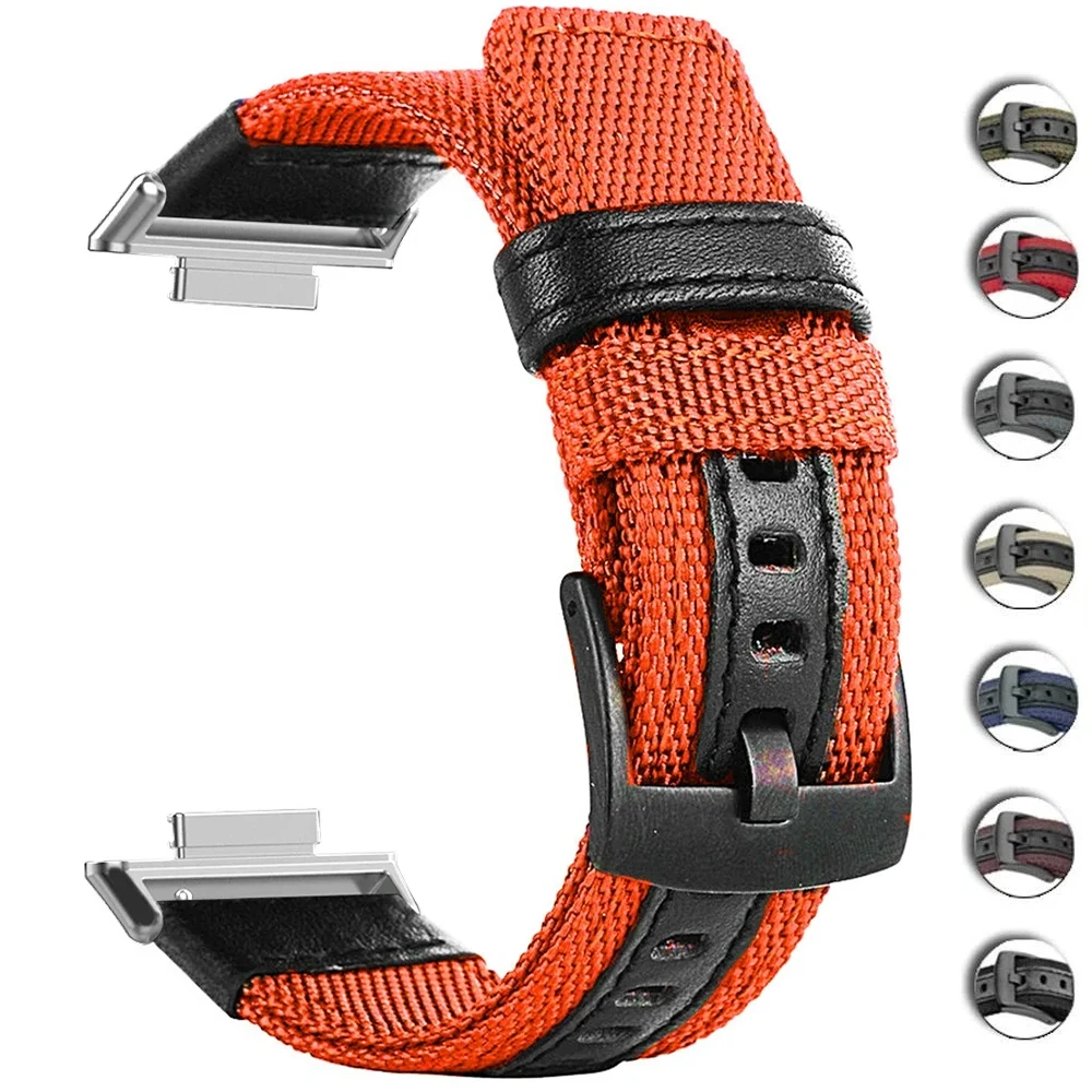 화웨이 시계 용 나일론 스트랩 Fit 4/4 Pro 스포츠 루프 팔찌 교체 가능한 밴드 Fit3/2/1 조정 가능한 빈티지 손목 밴드 액세서리
