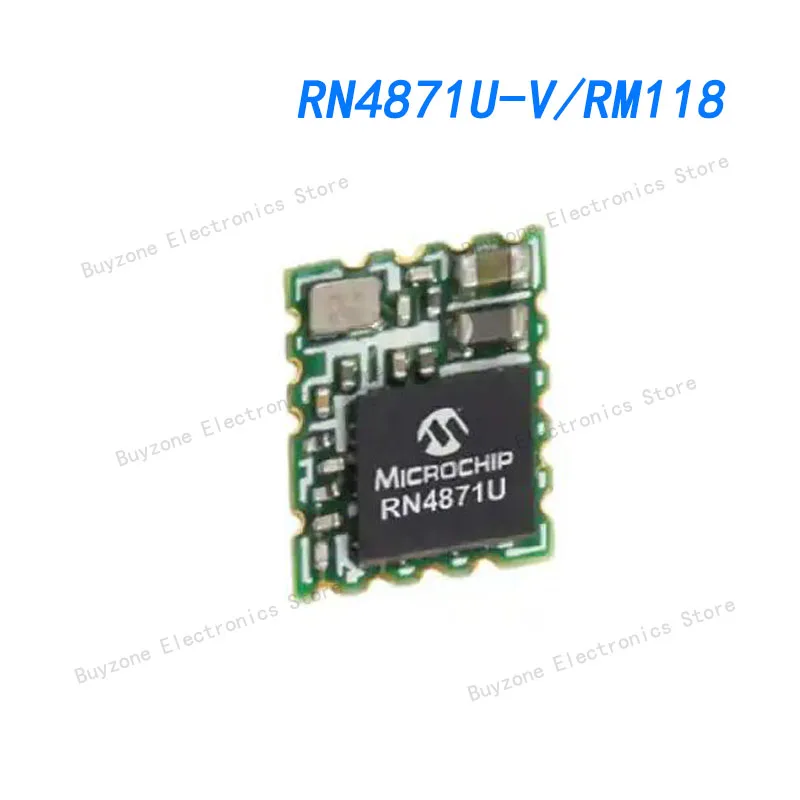 RN4871U-V/RM118โมดูลตัวรับส่งสัญญาณ V5.0บลูทูธ2.4กิกะเฮิร์ตซ์เสาอากาศไม่รวมพื้นผิว