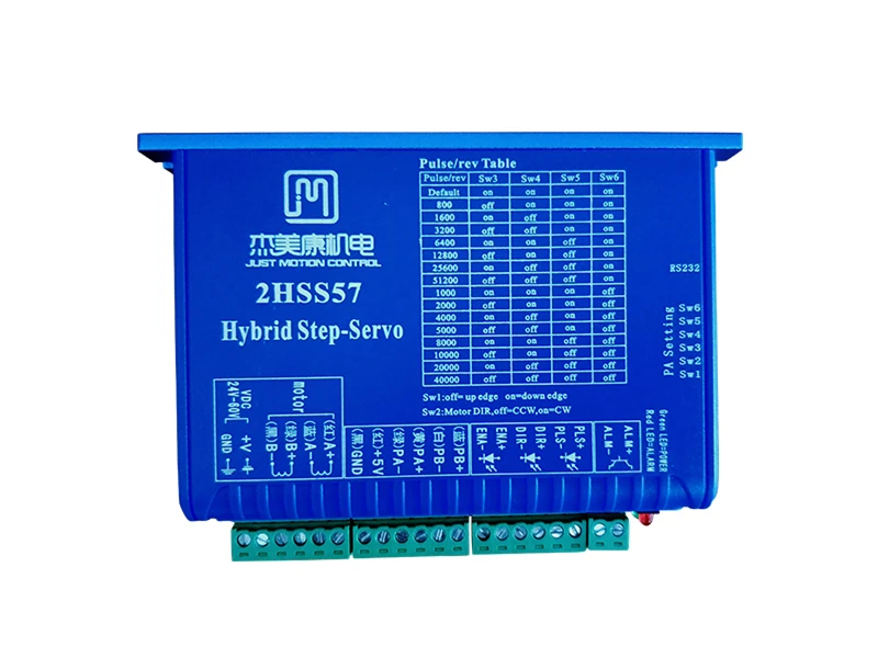 2 المرحلة محرك متدرج ذو حلقة مغلقة لمحرك NEMA17 NEMA23 NAME24 1000 خط التشفير 24 فولت-48VDC 6A JMC 2HSS57