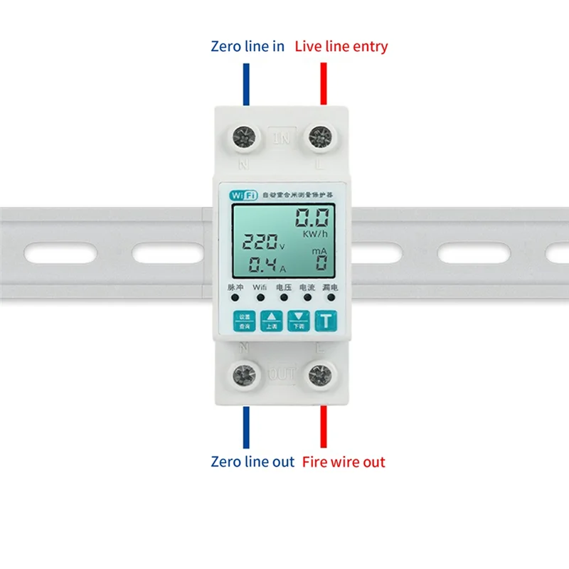 AA84 Tuya Wi-Fi счетчик электроэнергии 11-в-1 ЖК-счетчик энергии с автоматическим закрыванием, защита от пониженного напряжения и тока, таймер, переключатель