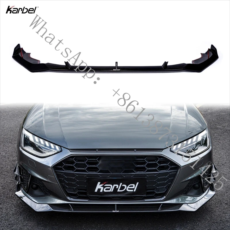 

Suitable Karbel-Dry carbon fiber body kits, dry front bumper lip B9.5 S4 (2020-2024)