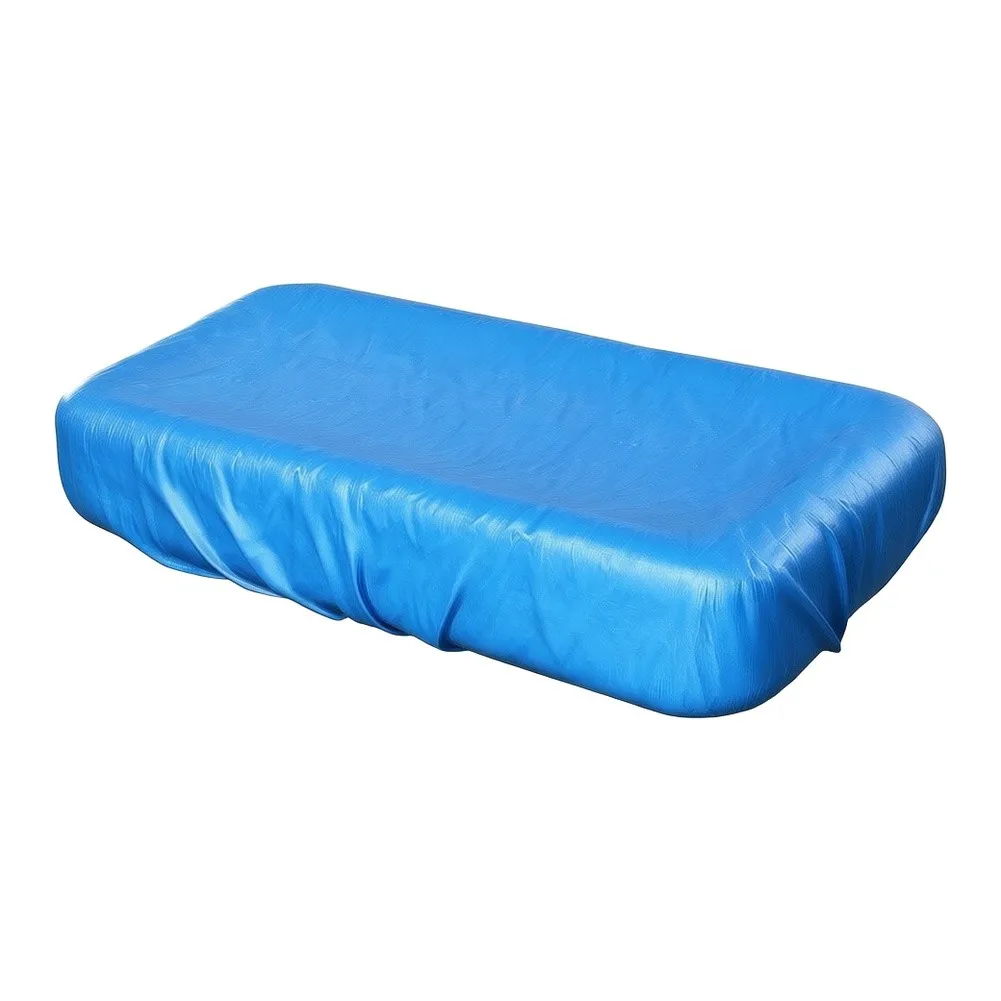 Rectangular Swimming Pool Cover 420x310x43cm Blue Plastic Dust Proof For 330x213cm Inflatable Pools Outdoor Water Sports Parts