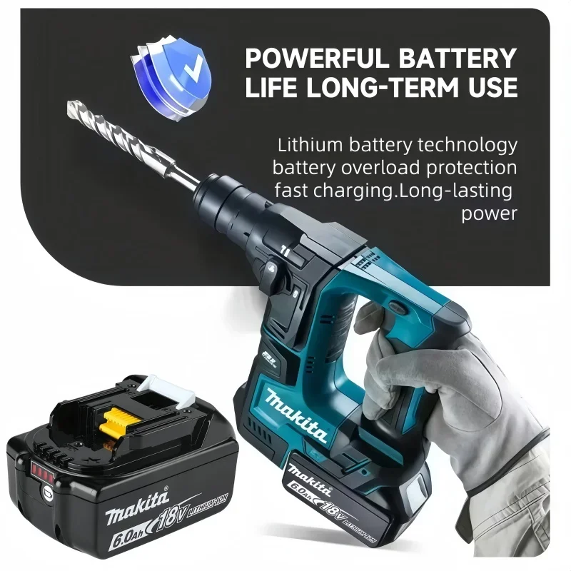 بطارية ماكيتا أصلية 100%، بطارية قابلة لإعادة الشحن 18 فولت 6.0 أمبير في الساعة، تحل محل ماكيتا BL1830BL1840BL1850BL1860B، بطارية أداة الطاقة