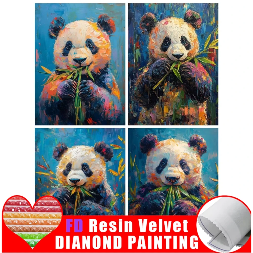 

FD Смола 5D Diy Мультфильм Животные Алмазная Картина Красочная Панда Полный Горный Хрусталь Мозаика Вышивка Крестом Набор Домашний Декор