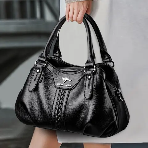 2026 Three Layers Luxury Casual Tote Women Bag High Quality Pu Leather Ladies Hand Bag for Women Big Shoulder Crossbody Bags Sac