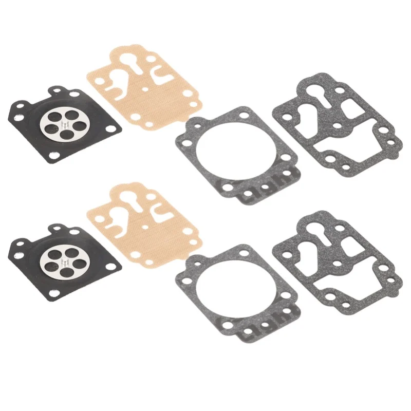 2Set Carburetor Diaphragm Repair Gasket Kits Carburetor Service Kit With Paper Pad And Gasket For Trimmer Lawn Mower