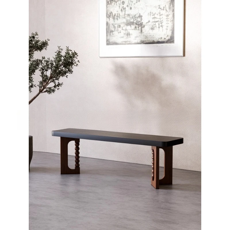 Medieval solid wood bedside stool