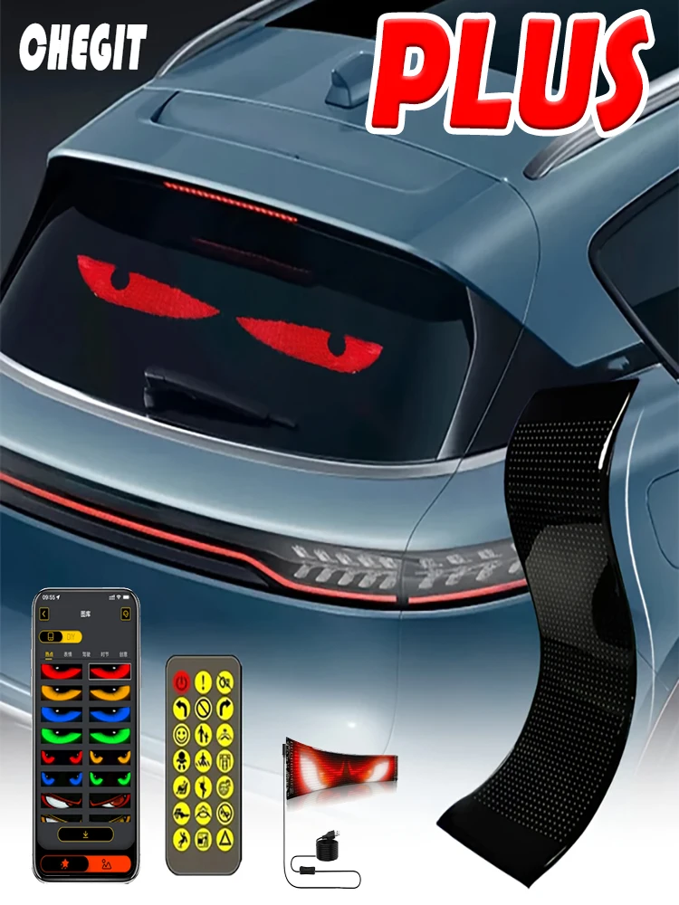 Demon Eyes voiture LED Logo APP LED matrice panneau de pixels veilleuse bricolage Programmable affichage LED Flexible pour voiture camion accessoires