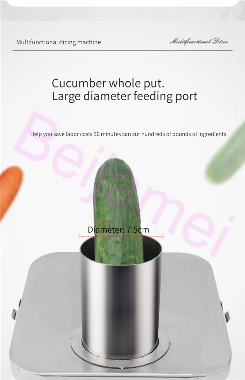 Commercial Vegetable Dicing Machine Electric Carrot Potato Cucumber Granular Cube Cutting Shredder Machines
