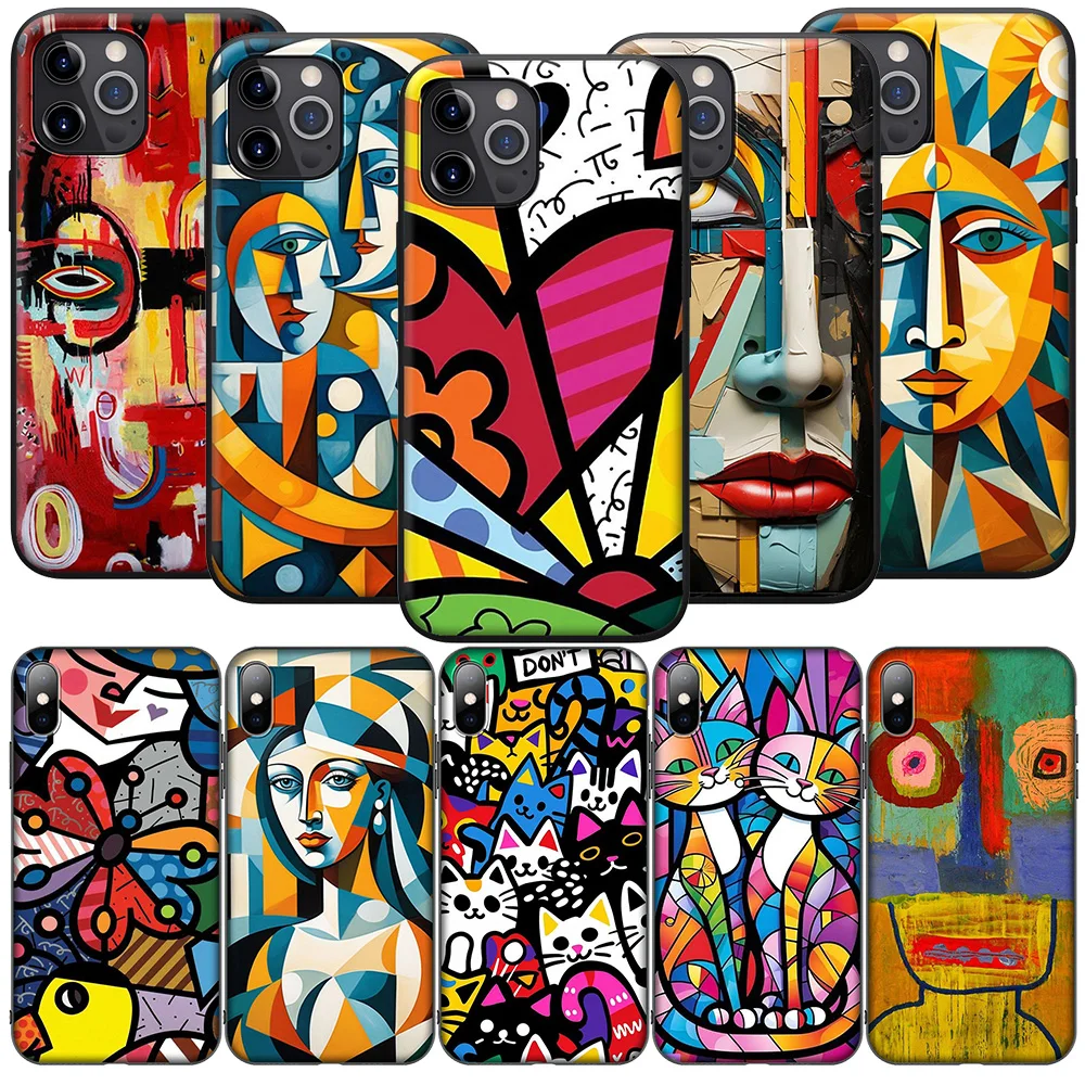 H-136 Picasso Abstract Art Painting Case for Samsung Galaxy A55 A53 A52 A51 A21S A21 A22 A24 A25 A13 A12 A05 A05S