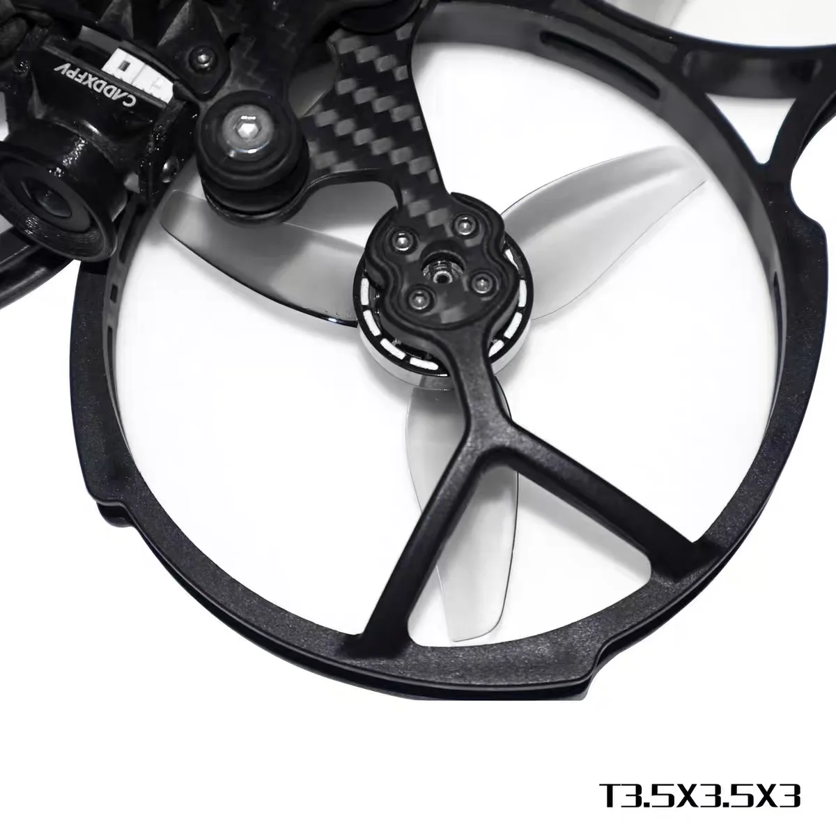 4 pary śmigieł HQProp T3.5X3.5X3 szare PC, 3,5 cala, wałek 1,5 mm, 3-łopatowe śmigło do drona wyścigowego RC FPV, quadcoptera, polikarbonat